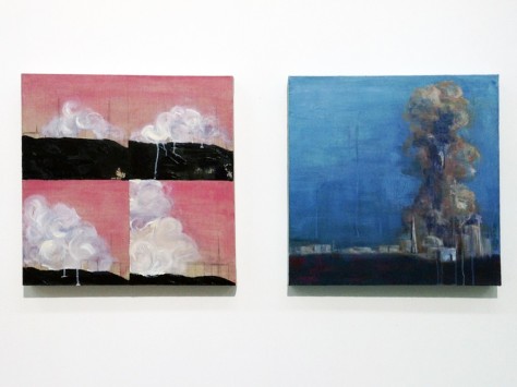 (LEFT) How to Paint Clouds (Step 1, 2, 3, 4) & (RIGHT) A Recurring Landscape, Gabriel Leung